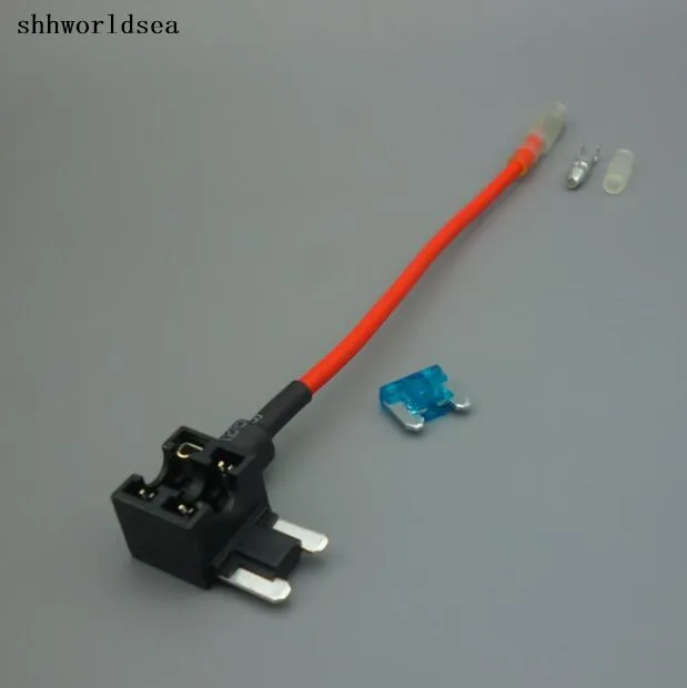 

shhworldsea 100PCS- NEW (ACN)Auto Car Add a Circuit ATM TAP Low Profile Blade Fuse Holder micro mini fuse