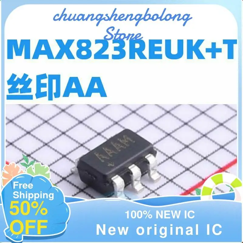 10PCS MAX823REUK+T SOT23-5 AA 2.63V MCU New original IC