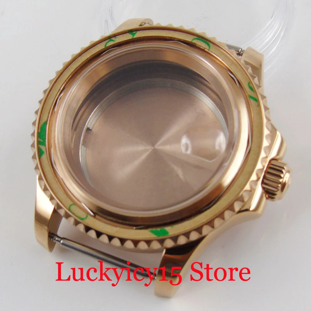 

High Quality PARNIS 41mm Round Watch Case Sapphire Glass Bidirectional Rotating Bezel Fit ETA 2836 MIYOTA Movement