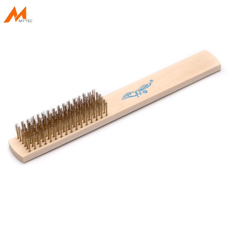 1pc Brass Brush Wood Handle Cleaning Files Jewelry Woodworking Metal Multi-function High Quality