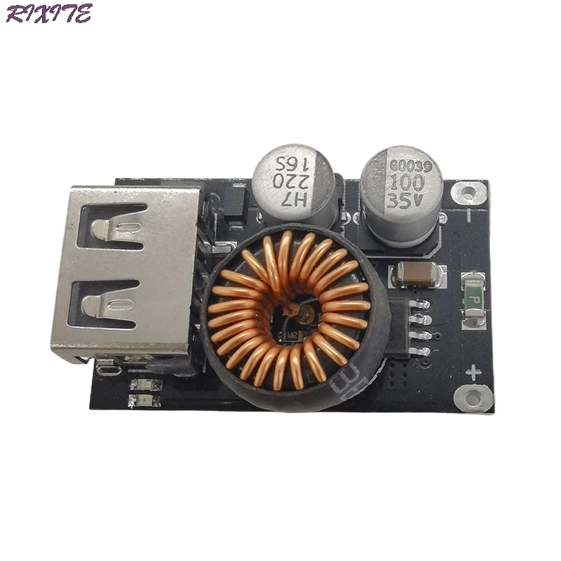 Módulo step-down usb dc 12v 24v para qc3.0, placa de carregamento rápido de celular para apple huawei fcp