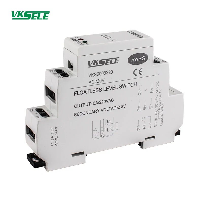 VKS6012 Medium Empfindlichkeit Fest typ 5a 24V 220V Float weniger Ebene Schalter relais