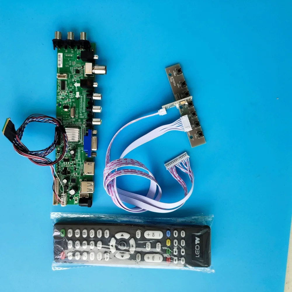 

Комплект для телефона/LTN140AT21-C01 LTN140AT21-001 USB VGA, плата контроллера экрана телевизора, сигнальная цифровая панель DVB-T 1366x768, HDMI AV пульт дистанционного управления