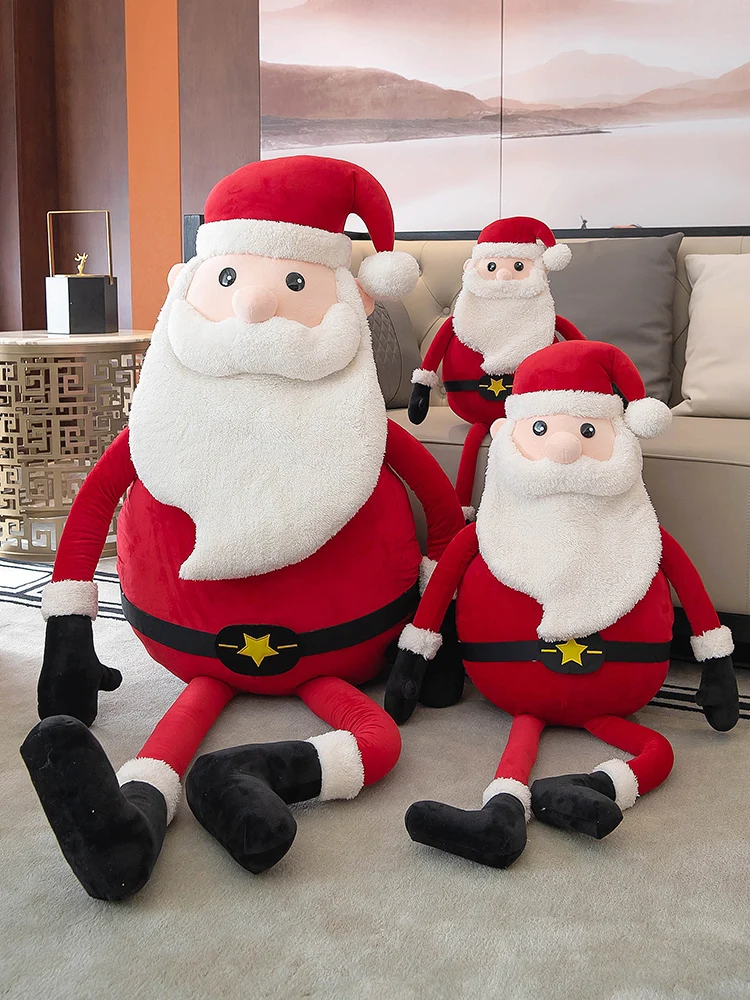 ขนาดใหญ่Santa Claus Plushของเล่นยักษ์เตียงกอดตุ๊กตาหมอนคริสต์มาสของขวัญตกแต่ง 59 นิ้ว 150 ซม.DY50902