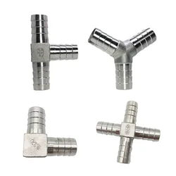 304 Stainless Steel L Y T-Type Cross Hose Barb Joint 3 4-WAY 6-40mm For Water Oil And Gas Hose Pipe Barb Connection Fittings