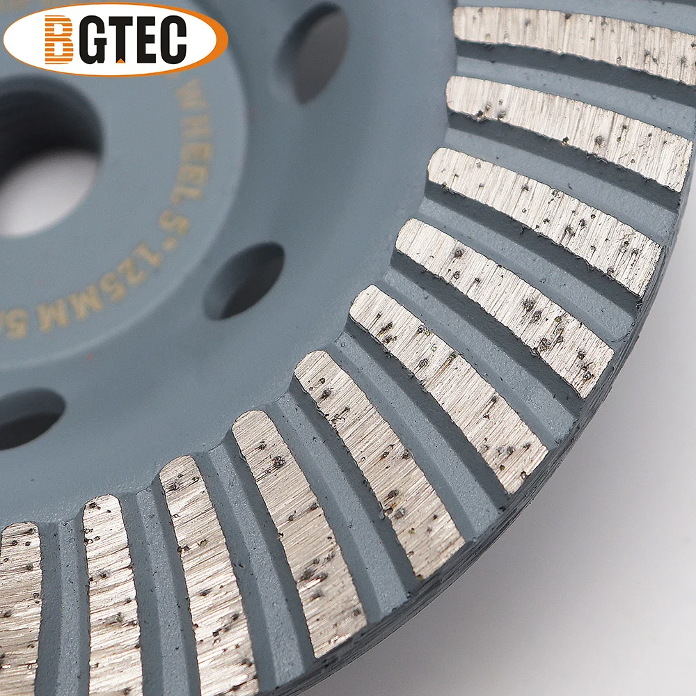 BGTEC 1pc 4\'\' 4.5\'\' 5\'\' 7\'\' diamond grinding wheels 5/8-11 Thread grinding disc for marble, concrete, construction material