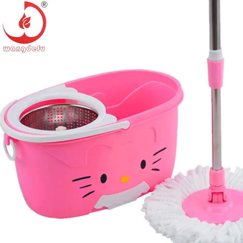 TAKARA TOMY Hello Kitty Home Rotating Mop Mop Bucket Free Foot Step on Magic Mop Free Hand Washing Lazy Mop