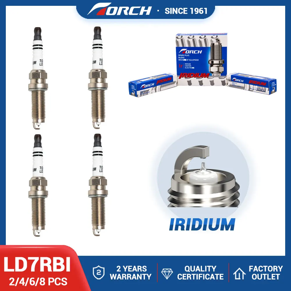 Candle DILZKAR7C11S Spark Plugs 12290-5R0-003 replace for Iridium Candles TORCH LD7RBI Fit for 2015-2018 Honda Fit 1.5L Auto