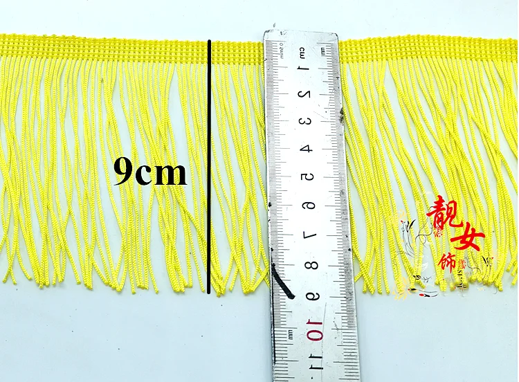 10 Yds Latin Fringe Lace Trim DIY Latin Dress Stage Clothes Accessories Decorative Tassels for Curtains Lace 9cm Wide