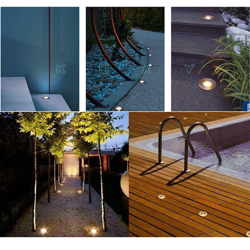 4 pcs IP67 Waterproof LED Underground Light 3W 5W 10W 12W Outdoor Ground Garden Path Floor Buried Yard Spot Landscape 220V DC12V