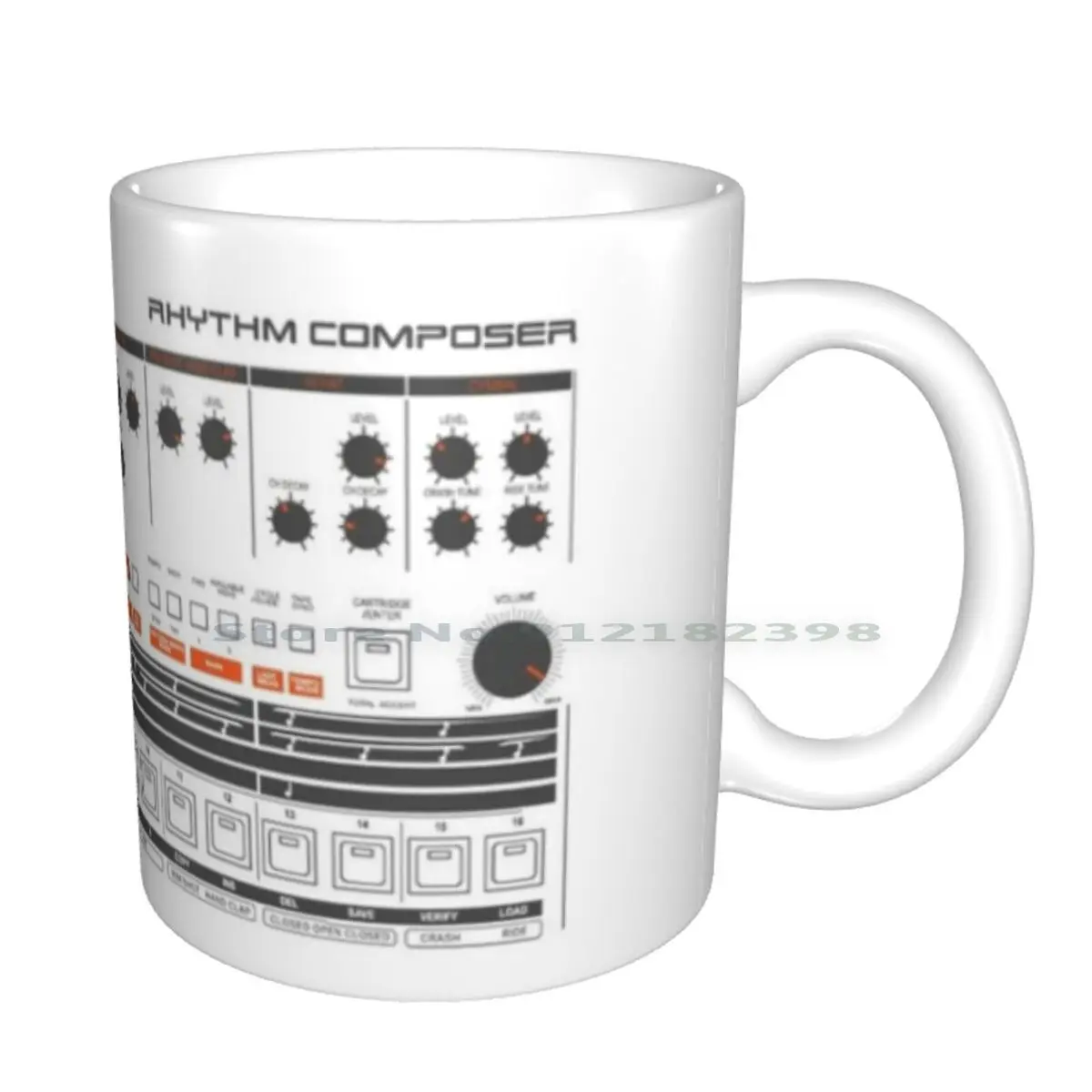 Tasses à café en céramique Tr 909, Machine à tambour, Tr909, techo Tr 909 909, rétro analogique classique des années 80