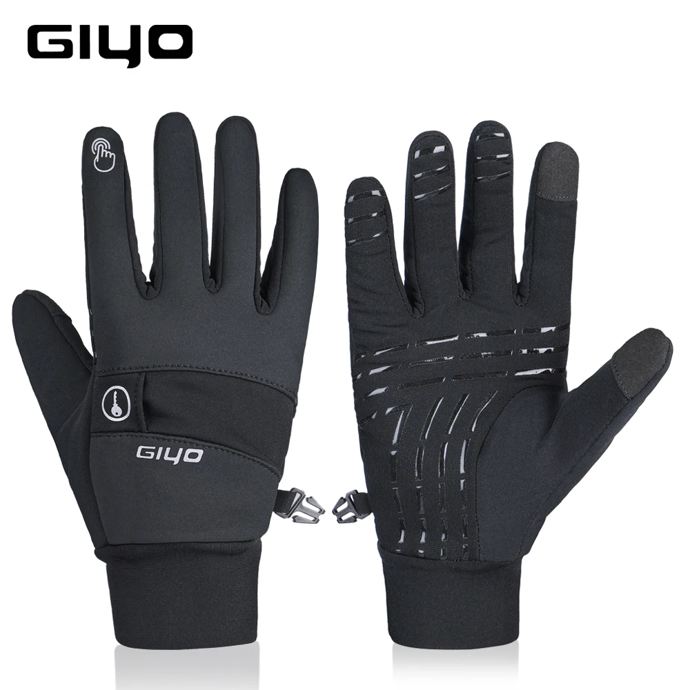 Giyo Full Finger Cycling Gloves Winter Outdoor Sport Bicycle Touch Screen Anti-slip Full Hand Mittens MTB Road Bike Long Gloves