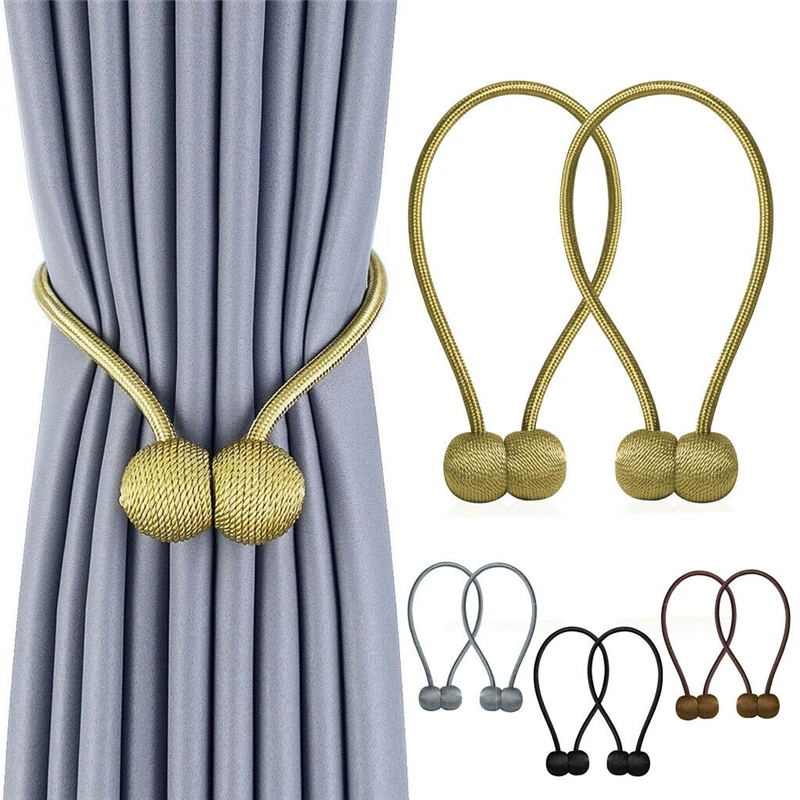 Magnetic Ball New Pearl Curtain Simple Tie Rope Accessory Rods Accessoires Backs Holdbacks Buckle Clips Hook Holder Home Decor