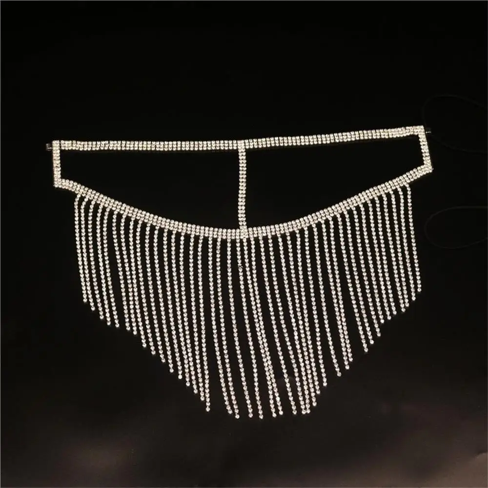 Tassel Fashion Sexy Mask Face Chain Blindfold Headdress Bride Rhinestone Headwear Hair Accessories Indian Jewelry For Women Gift