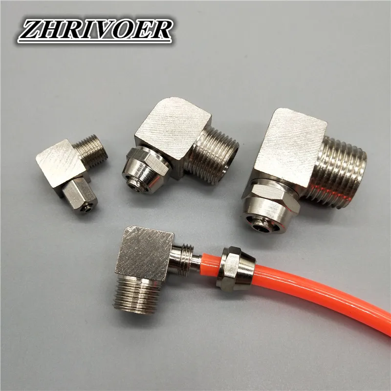 PL4 6 8 10 12mm Pipe Tube To -M5 M6 1/8 1/4 3/8 1/2 Trachea Quick Screw Connector Copper Pneumatic Components Fast Twist Joint