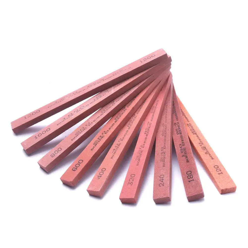 1PC Grit 120-1200#  9 Type Whetstone 150x12x6mm White Corundum Knife Sharpener Polishing Oil Stone Jade Grinding Sand Grindstone