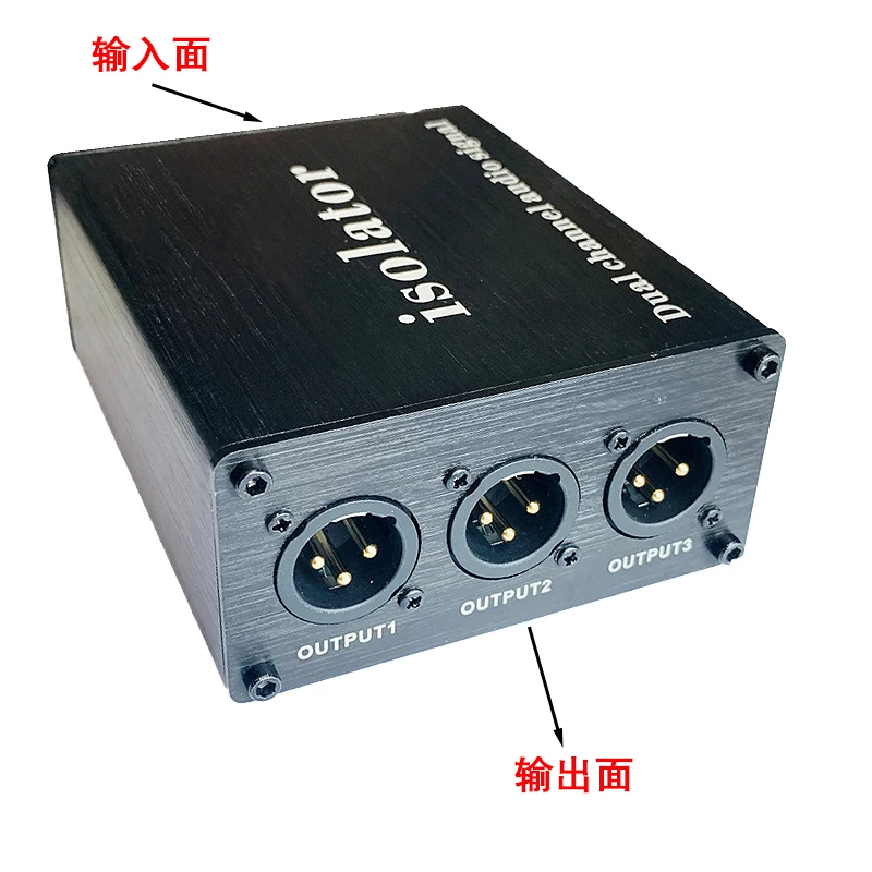 XLR XLR Audio Signal Distributor 1 in 4 Out Microphone Shunt Audio Isolation Transformer Noise Reducer Silencer