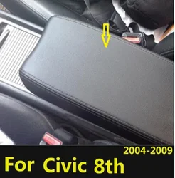 Microfibre Leather Center Armrest box Cover  For Honda Civic 8 generation 2004 2005 2006 2007 2008 2009 2010 car interior