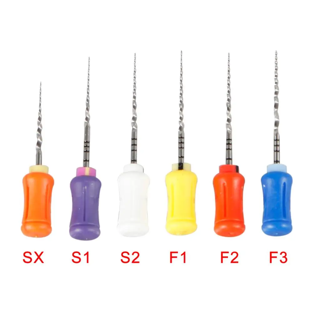 

6pcs Mixed Dental Endodontics NiTi Super Rotary Flexible Root Canal Files SX-F3 for Hand Use 25mm