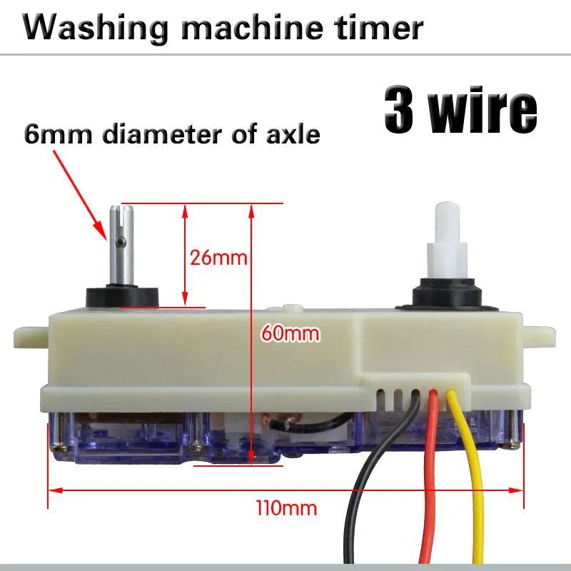 3-wire long washing machine timer Washing machine timer switch Washing timer Semi-automatic double drum washing machine