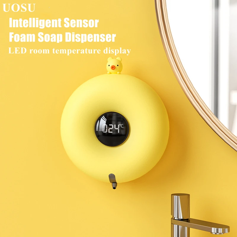 

UOSU New upgrade LED Display Automatic Induction Foaming Hand Washer Sensor Foam Household Infrared Sensor Soap Dispenser Home