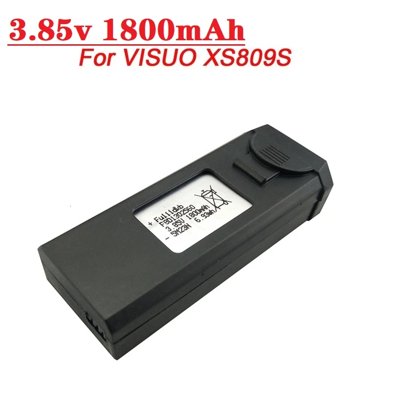 Original 3.85V 1800mAh Lipo Bettery + Charger For VISUO XS809s XS816 RC Quadcopter Drone Battery Spare Parts Accessories 3.7v