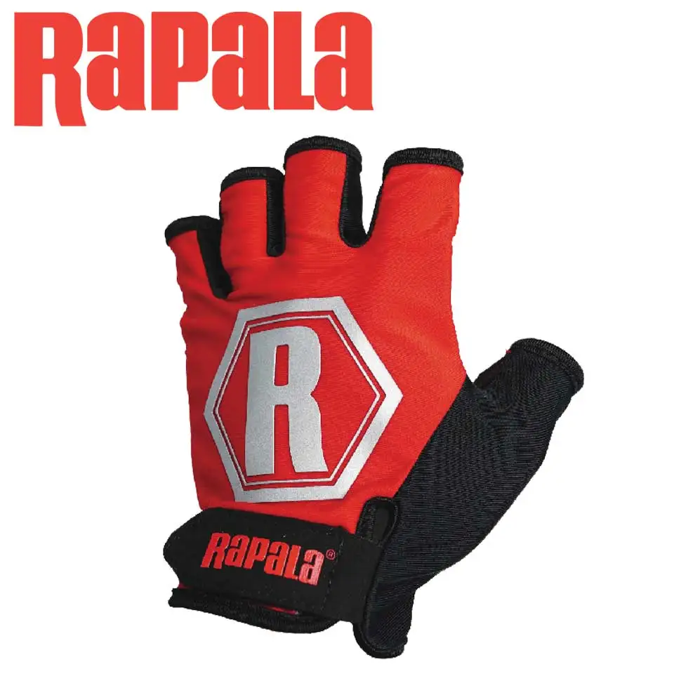 Rapala Guantes de Pesca Tácticos Antideslizantes Sin Dedos
