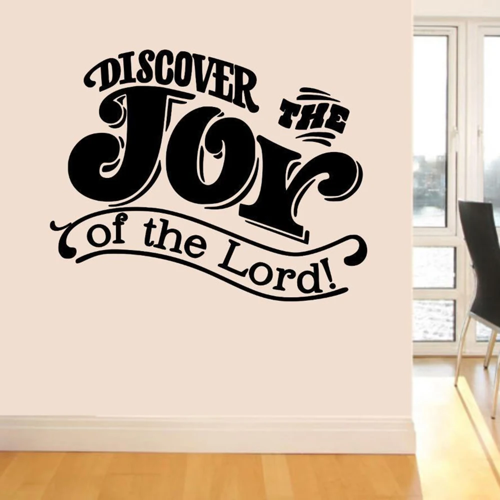 Discover The Joy Wall Decals Christian Love BiBle Verse House Gift Vinyl Art Wall Stickers Home Decor Bedroom Living Room Z400