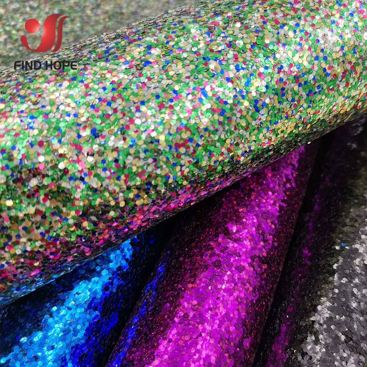 20*120cm Roll Ultra Chunky Glitter iridescent Hologram Vinyl PU Leatherette Fabric Sparkle DIY Craft Doll Bow Bag Earring Decor