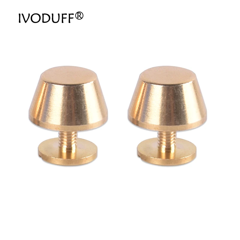 Metal Brass Bag Feet Stud, 12mm All Brass For DIY Purse, Metal Stud For Handbag Making