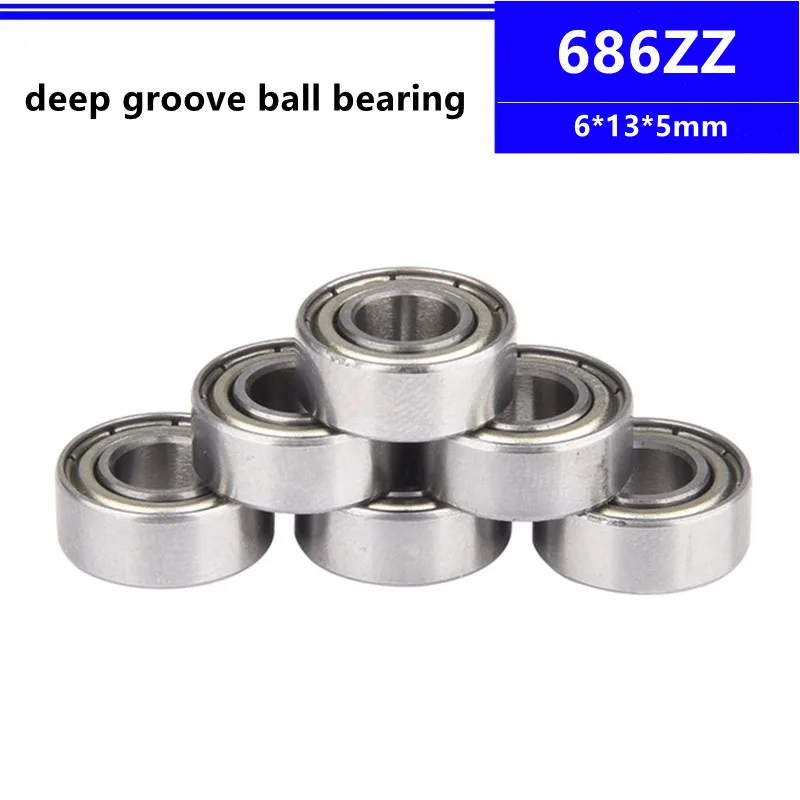 

686ZZ 686Z 686-2Z 686 miniature ball bearing 6*13*5mm L-1360ZZ deep groove ball bearing 6x13x5 mm