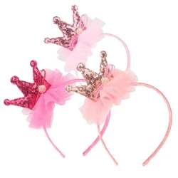 1PCS Children's lace crown flower headband headband headgear girl baby bow hairband baby girl accessories set photography