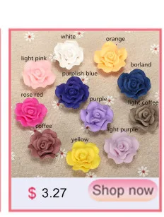 5 teile/lose 50mm 3D Große Große Handgemachte Polymer Clay Weiße Rose Blume Zubehör Diy Hochzeit Braut Schmuck Kleid Dekoration – Detail 3