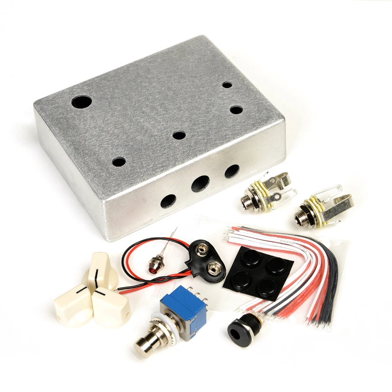 LANDTONE 1590BB Aluminum Metal Stomp Box Case Enclosure With 3PDT Foot Switch And More Guitar Pedal Kit Pre-drilled PH1