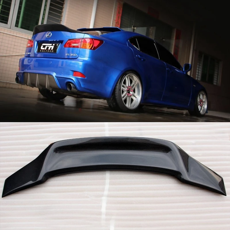 

Car Styling Exterior Carbon Fiber Modified Rear Spoiler Tail Trunk Lip Wing Decoration For Lexus IS IS250 IS300 IS350 2007-2013