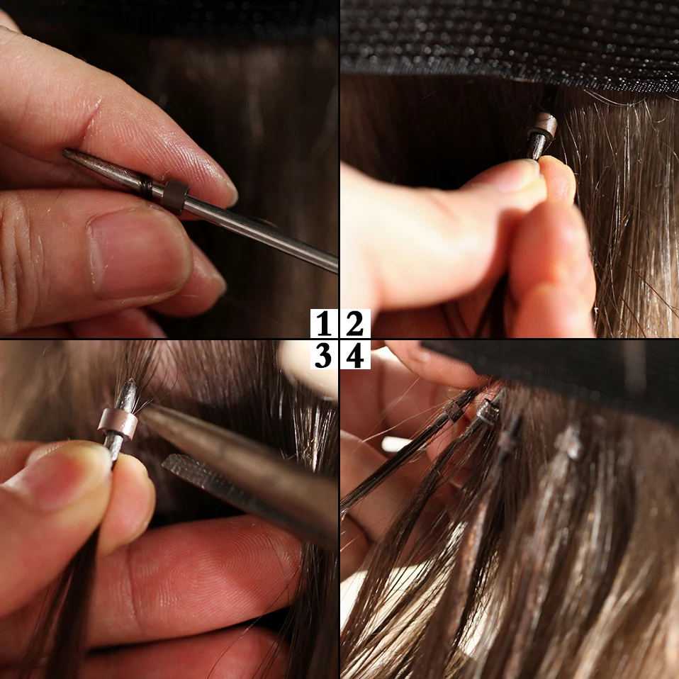 S-noilite 50 шт. I Типсы для наращивания волос Microlink 1 г/с прямые человеческие волосы сливающиеся кератиновые микро кольцевые палочки предварительно соединяющие светлые волосы