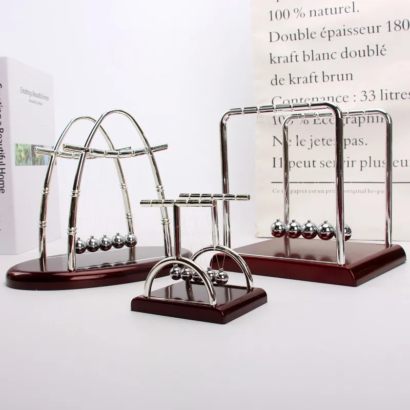 1 PC Cradle Balance Steel Balls, Perpetual Motion Collision Ball, School Teaching Physics Science Pendulum Home Decoration