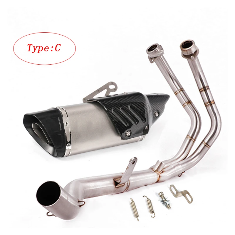 Motorcycle Front Link Pipe Exhaust Muffler Set System Modified For Honda CBR500 CBR500R CB500X CB500F 2013-20222