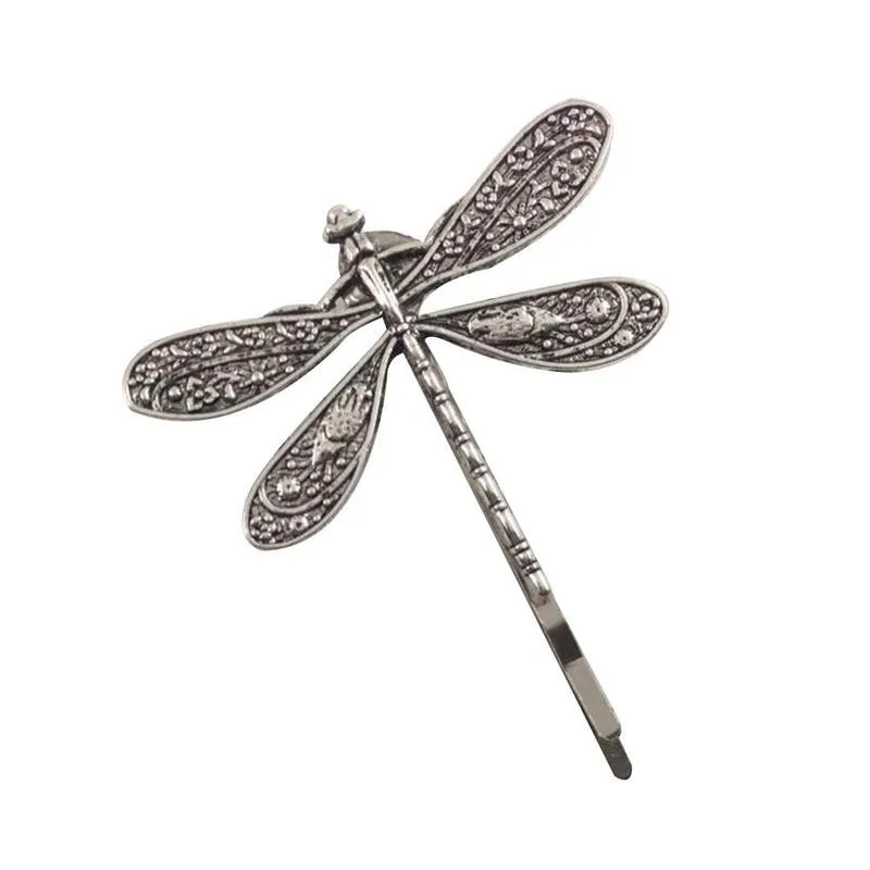 Elegant Vintage Dragonfly Hairpins Bridal Headdress Wedding Hair Accessories Transparent Dragonfly Hair Clip 1pcs