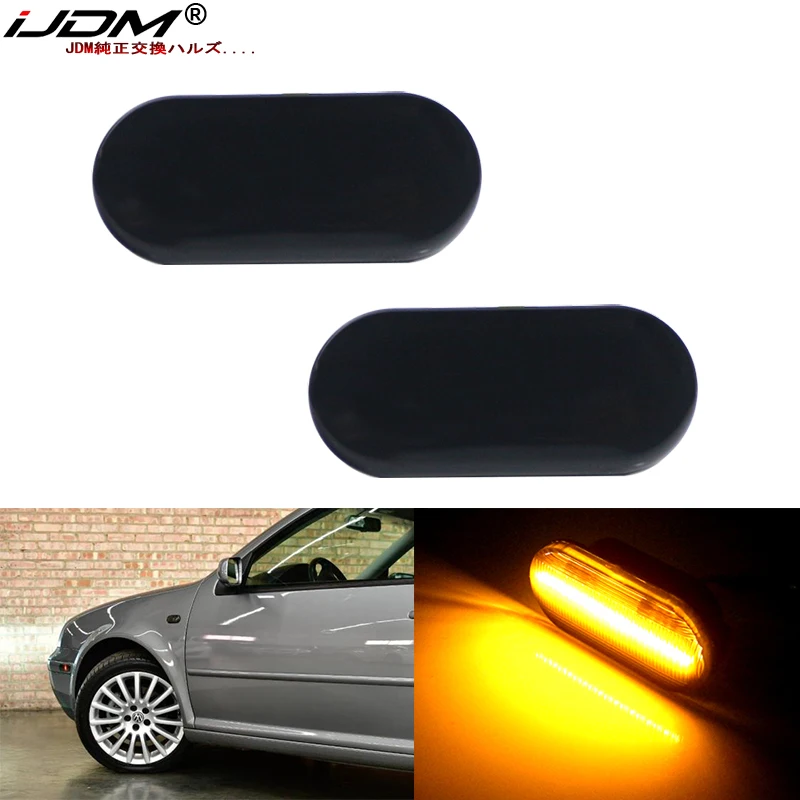 iJDM Amber LED Front Side Marker Light For Volkswagen MK4 Golf Jetta Bora B5/B5.5 Passat or Beetle and GTI R32 Turn Signal Light