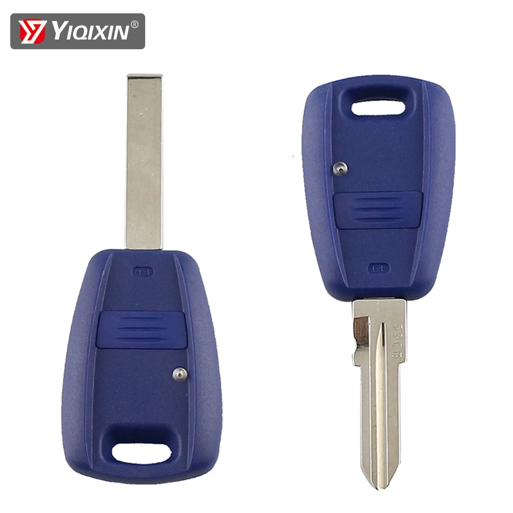 YIQIXIN para Fiat Punto Bravo Doblo Palio Albea Seicento Stilo carcasa para llave a distancia de coche 1 botón carcasa para llave azul y negra