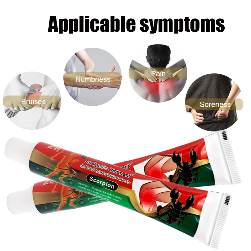 

5PCS Knee Back Muscle Scorpion Venom Pain Relief Ointment Rheumatism Arthritis Joint Analgesic Chinese Medical Treatment Cream