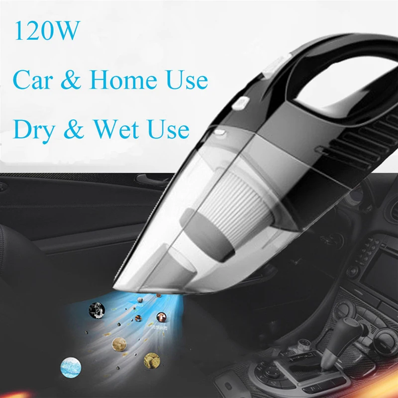 Portable High Power Car Vacuum Cleaner 12V 120W Mini Car Vacuum Cleaner Auto Aspirator Cordless