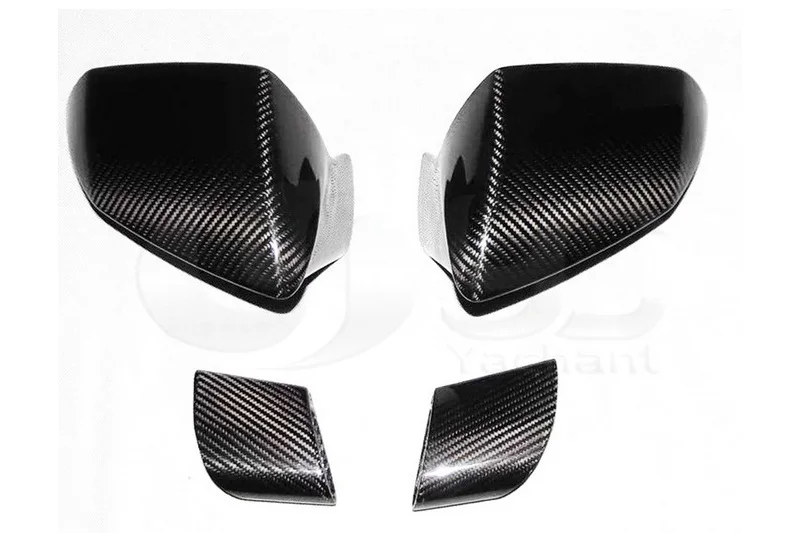 Car-Styling Carbon Fiber Mirror Covers with Base Fit For 09-14 Gallardo LP550 LP560 LP570 OEM Style Mirror Frame Replacement