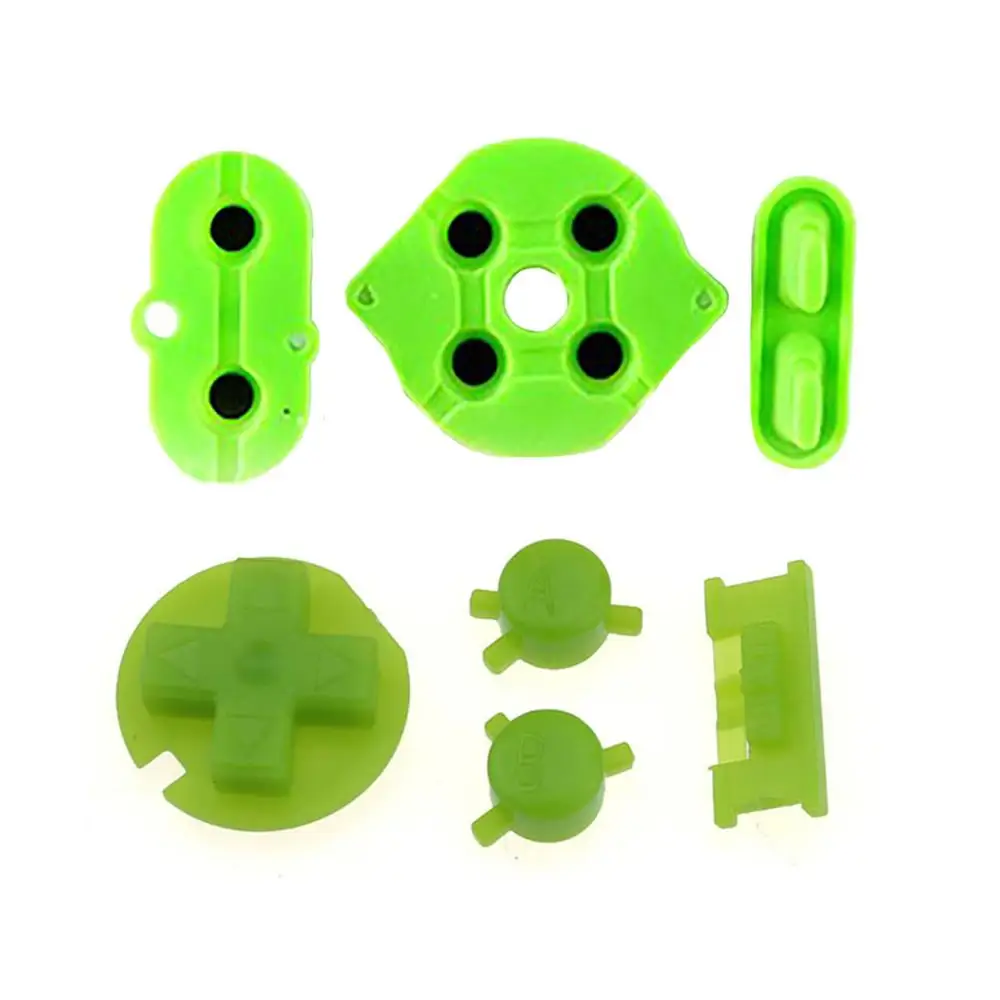 Botón conductor de goma de silicona JCD para Game Boy Color GBC botón de encendido y apagado botones AB almohadillas D