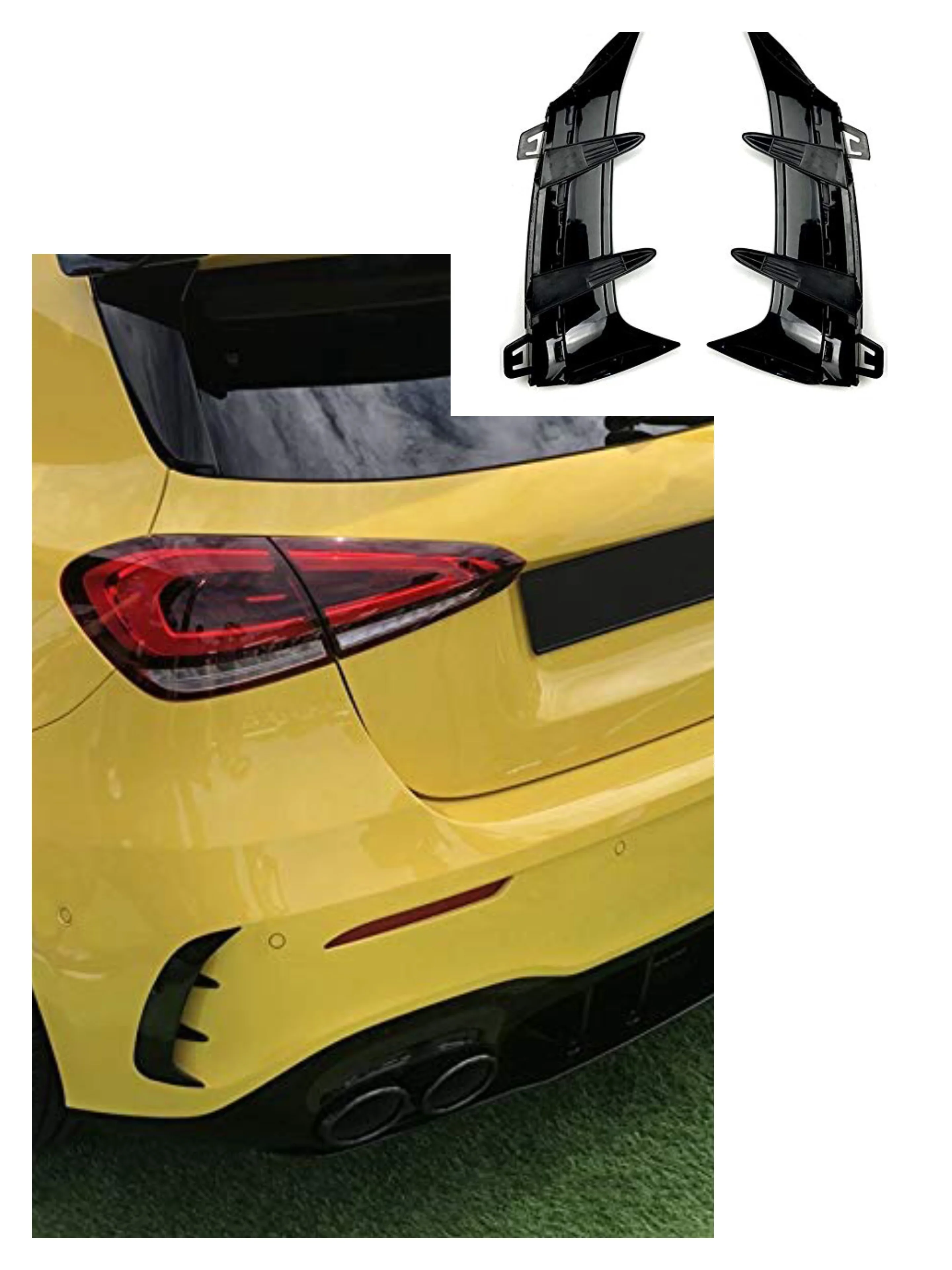 

Car Styling Rear Bumper Stickers Trim Cover Fender Accessories For Mercedes Benz A Class W177 Hatchback A180 A200 A220 A250 A35