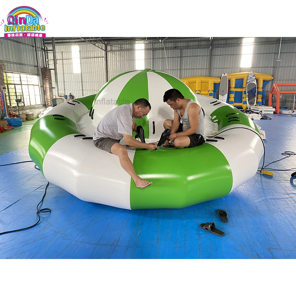 Free Shipping Inflatable Water Saturn Ski Spinner Inflatable Floating Disco Boat For Adult