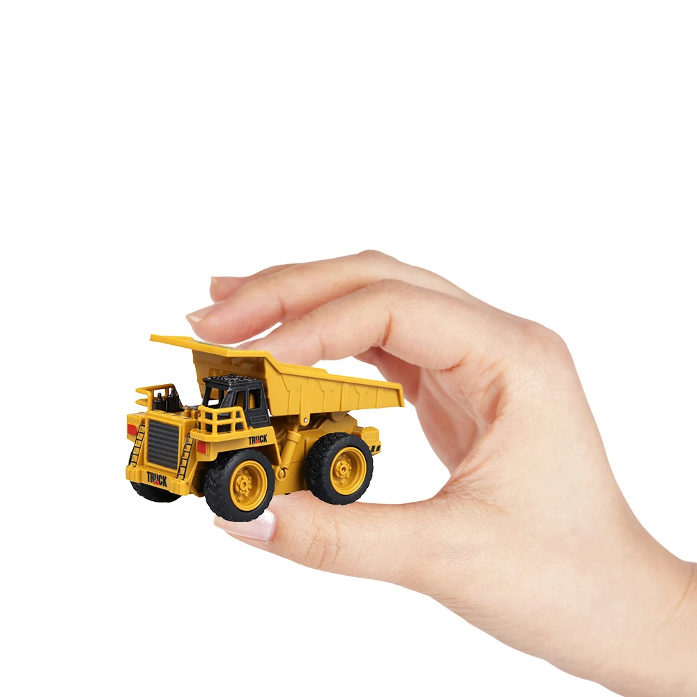 1:64 Mini RC construction car With box 2.4G Tractor Bulldozer Loader Excavator Simulation Model Electronic car Toys for children