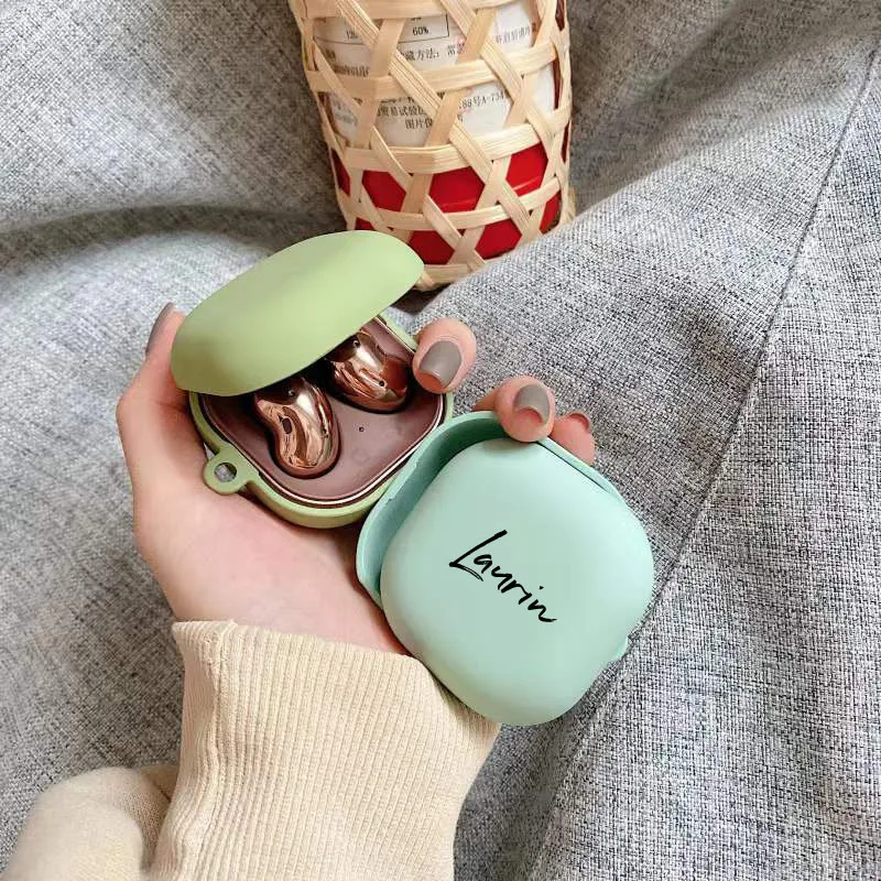 Personalisa Printing Name Case for Samsung Galaxy Buds Live Shockproof Case Hard Plastic Shell for Samsung Galaxy Buds Live Case