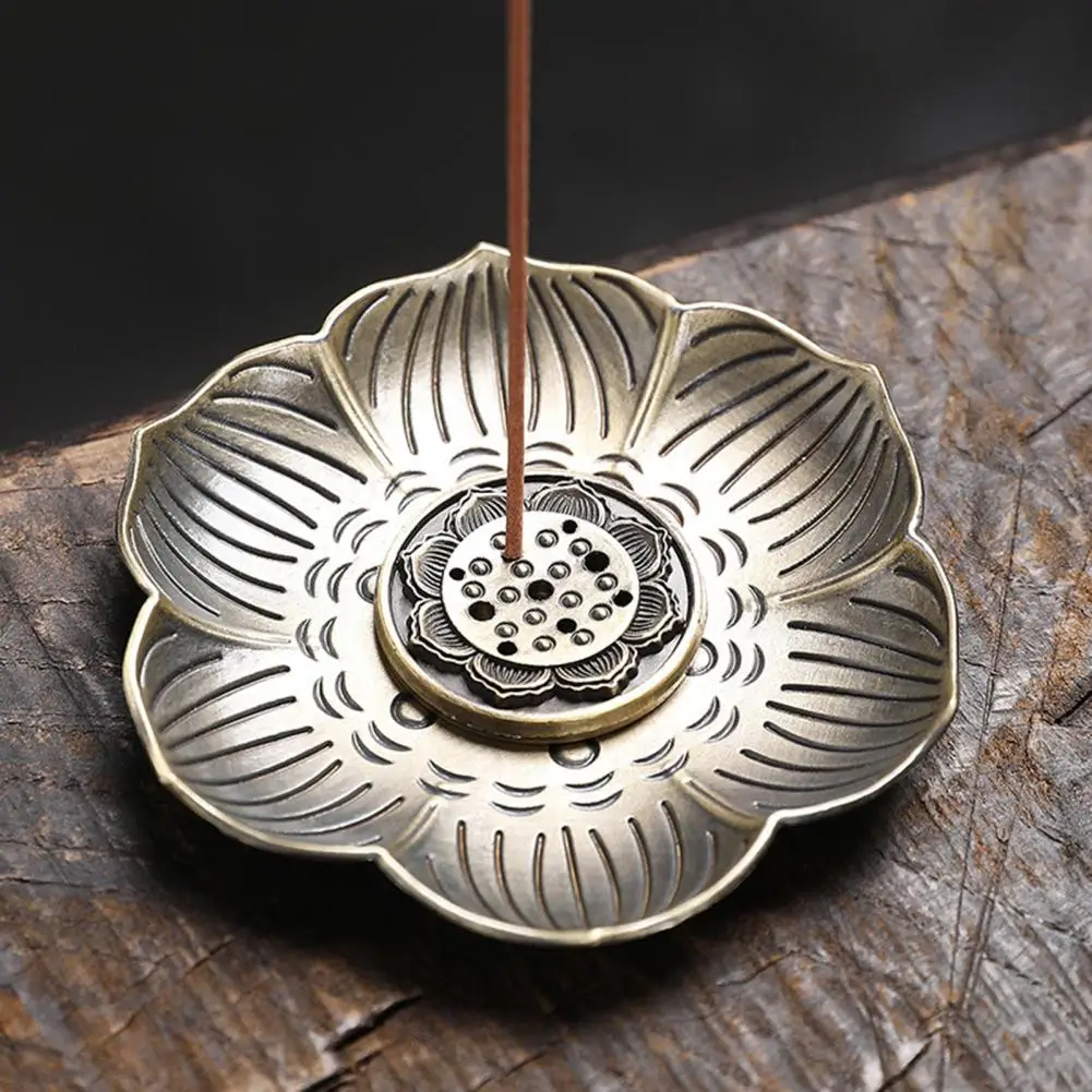 Wear-resistant 4 Styles Decorative Lotus Incense Burner Stick for Gifts